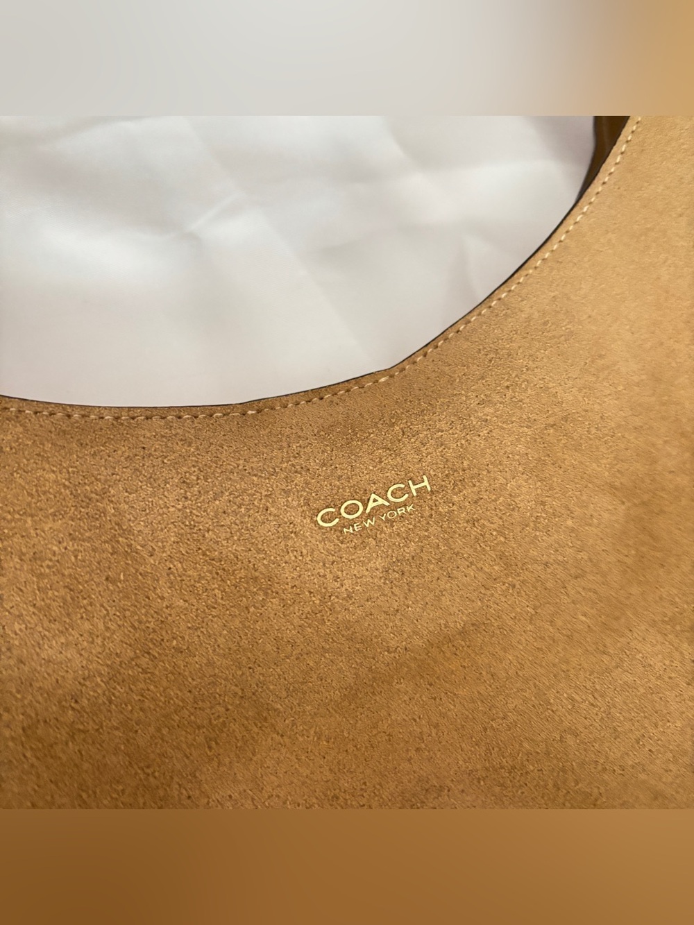 NWOT Coach Brooklyn Shoulder Bag 39 in Suede (Sand) CW636 - Picture 2 of 14